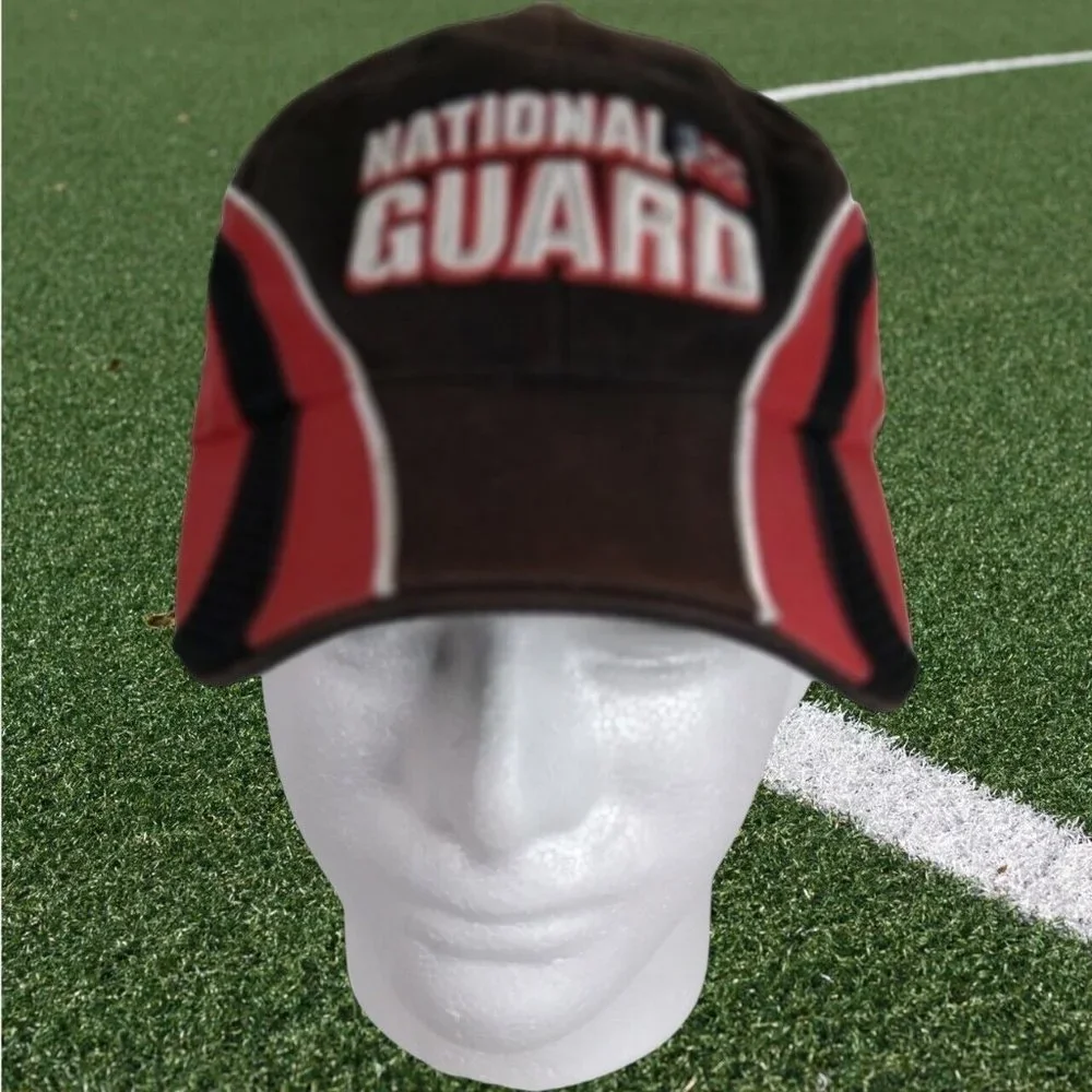 NATIONAL GUARD NASCAR DUPONT‎ LOGO Embroidered Hook & Loop Adjustable Cap Hat OS